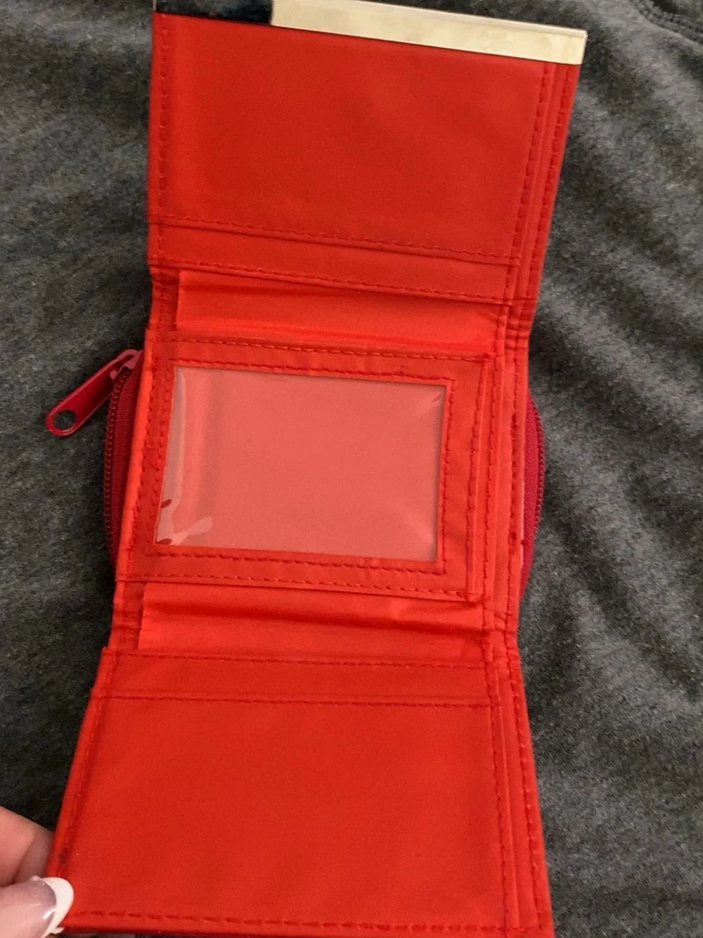 Red Wallet Women's Compact Wallet with Snap Closure